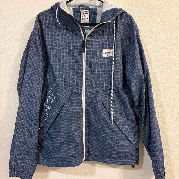 Billabong Jackets & Blazers - Billabong Windbreaker Jacket Blue Zip Up Hooded Lightweight Size Small